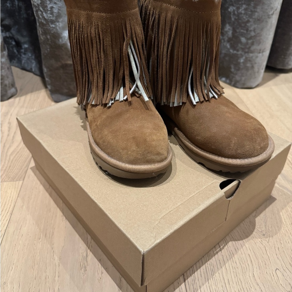 Fringed Suede Ugg Boots